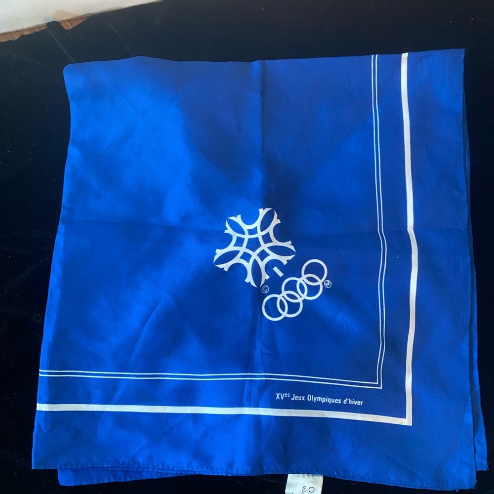 Vintage Blue Olympic Winter Games CALGARY 1988 - 69 x 67 cm  RARE